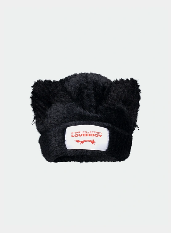 Шапка Charles Jeffrey Loverboy Fluffy Chunky Ears Black