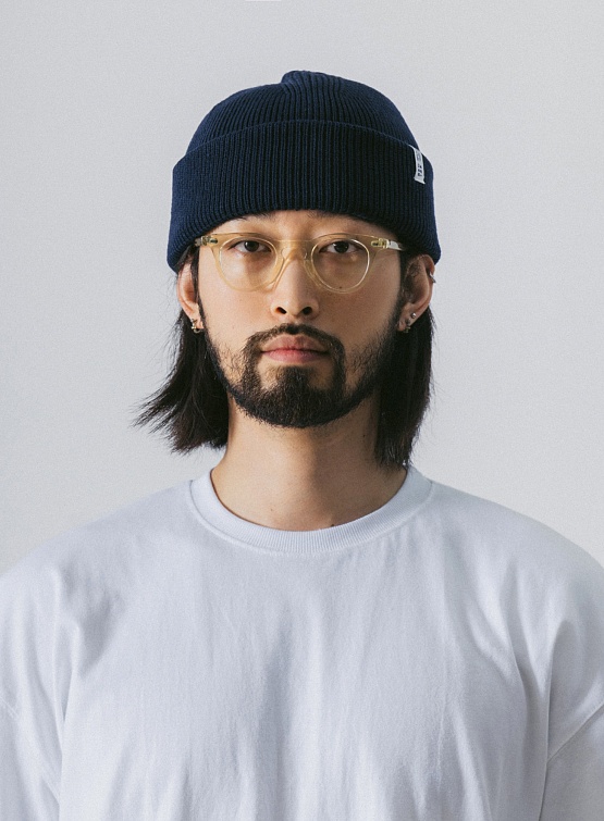 Шапка ANGLAN Label Essential Beanie Navy