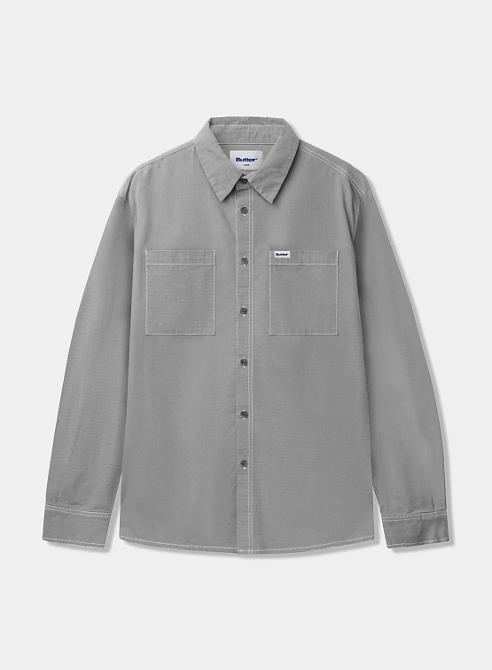 Рубашка Butter Goods Ripstop Button Up Grey