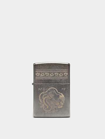 Зажигалка MAHARISHI 1376 Thar Dragon Engraved Zippo Silver