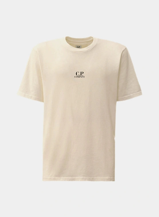Футболка C.P. Company 24/1 Jersey Artwork Logo Gauze White