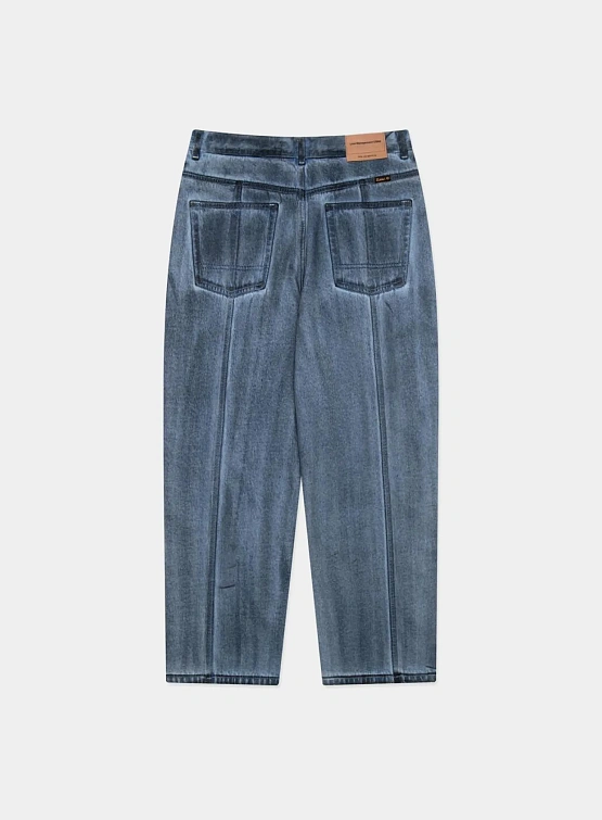 Джинсы LMC Dirty Washed Wide Denim Pants Light Blue