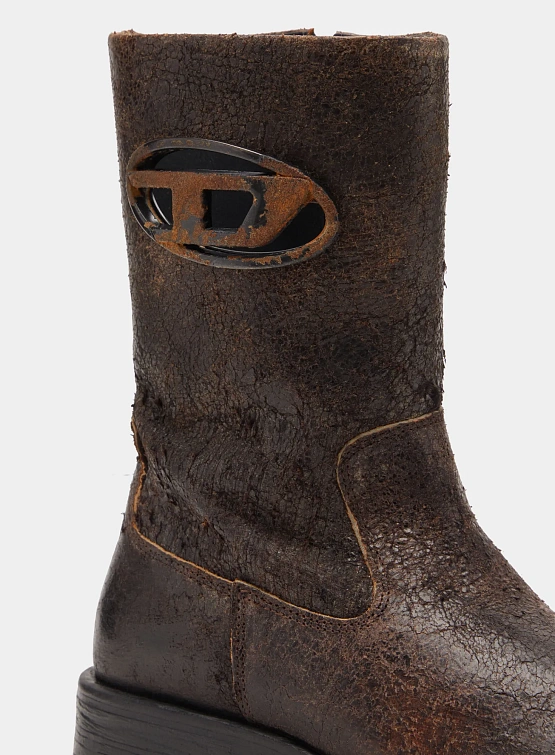Женские сапоги Diesel D-Hammer Crackled Suede Brown