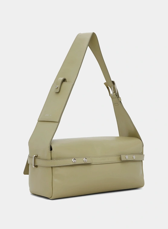 Женская сумка OPEN YY Leather Belting Duffle Green