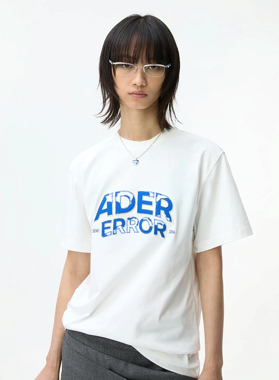 Футболка ADERERROR Edca Product. 52 White
