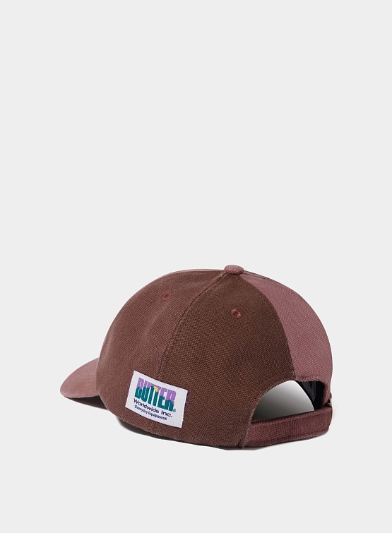 Кепка Butter Goods Patchwork 6 Panel Washed Burgundy