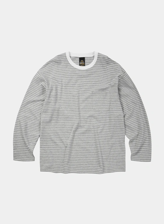 Лонгслив FrizmWORKS Stripe Oversized Relax Gray