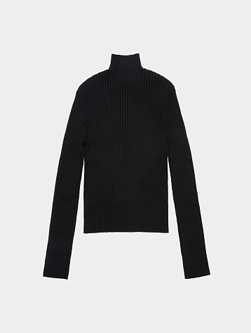 Женский бадлон AMOMENTO Ribbed High Neck Top Black