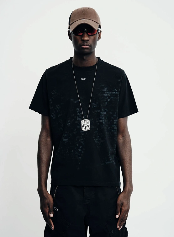 Футболка PIET x OAKLEY Nano Logo Ripped Vintage Black