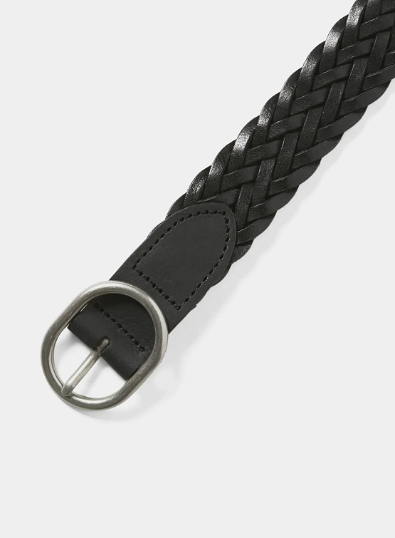 Ремень thisisneverthat Leather Mesh Belt Black