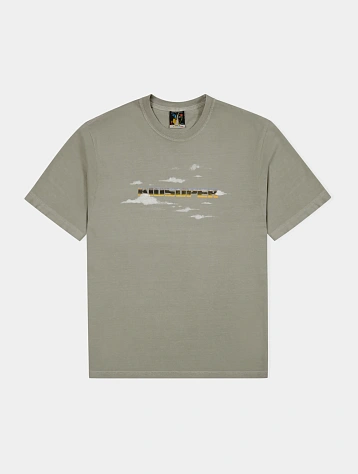 Футболка KidSuper Cloud Text Washed Brown