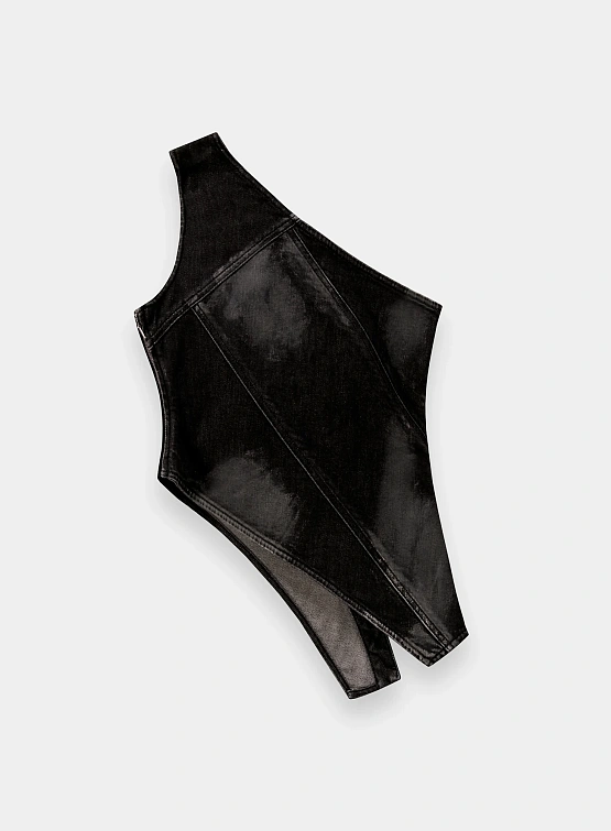 Женский топ MARRKNULL Asymmetric Denim Black