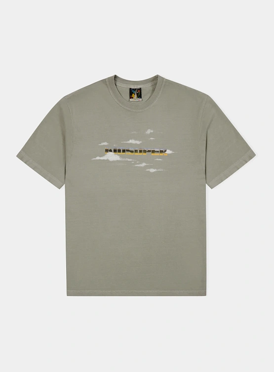 Футболка KidSuper Cloud Text Washed Brown