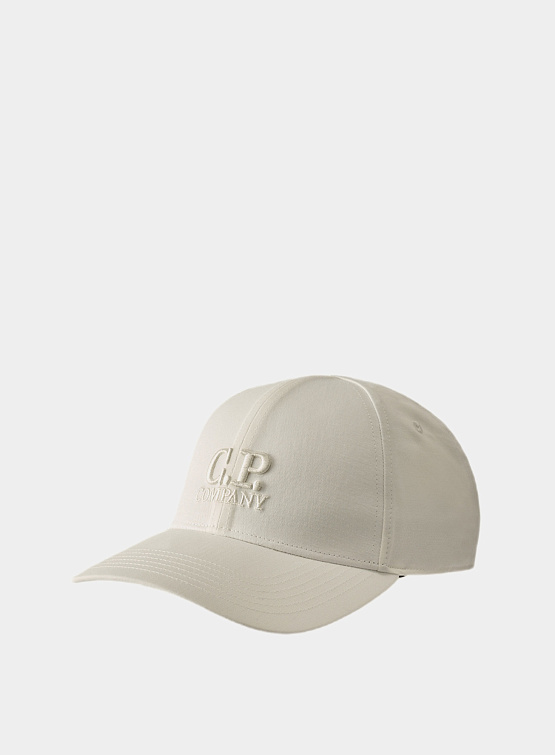 Кепка C.P. Company Gabardine Logo Cap Gauze White