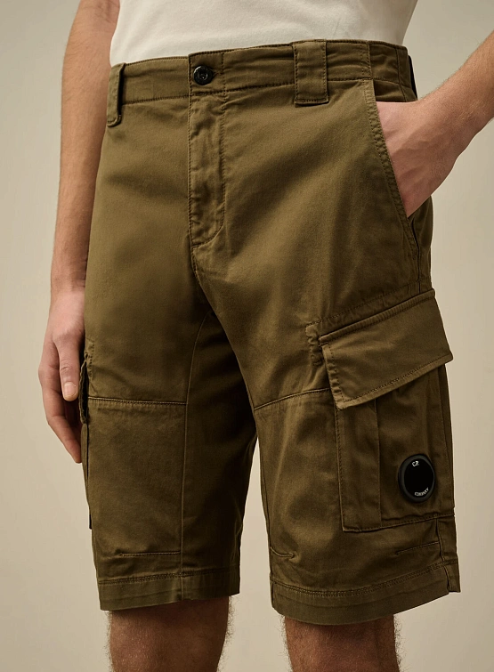 Шорты C.P. Company Stretch Sateen Cargo Ivy Green