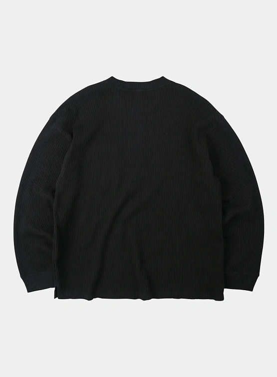 Лонгслив FrizmWORKS Oversized Waffle Pocket Black