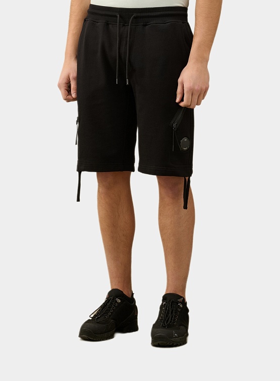 Шорты C.P. Company Fleece Zipped Pocket Shorts Black