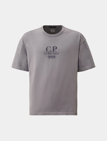 Футболка C.P. Company 20/1 Jersey Boxy Logo Lavander Violet