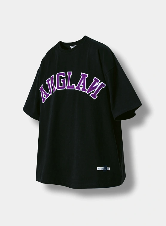 Футболка ANGLAN Applique Logo Half Tee Black