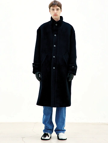 Пальто COOR Virgin Wool High-Neck Black