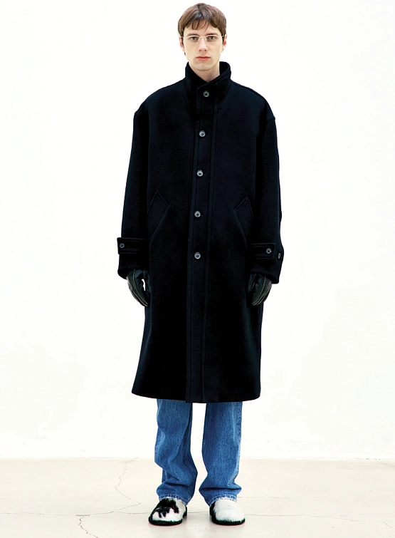 Пальто COOR Virgin Wool High-Neck Black