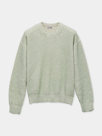 Свитер COOR Cutting Detail Dying Washed Green