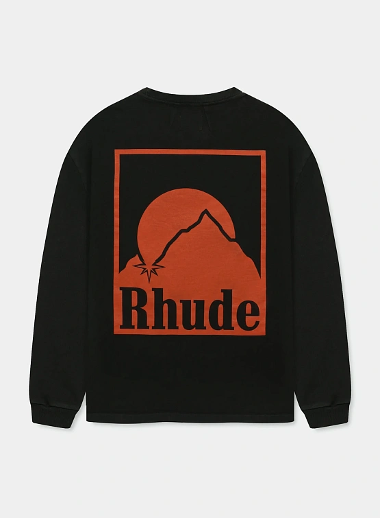 Лонгслив RHUDE Moonlight Badge Ls Vtg Black