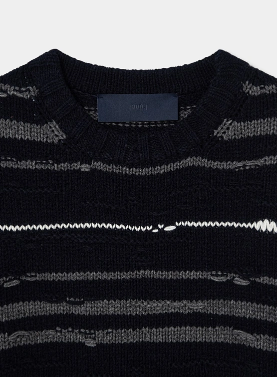 Свитер JUUN.J Hand Drawn Stripe Navy