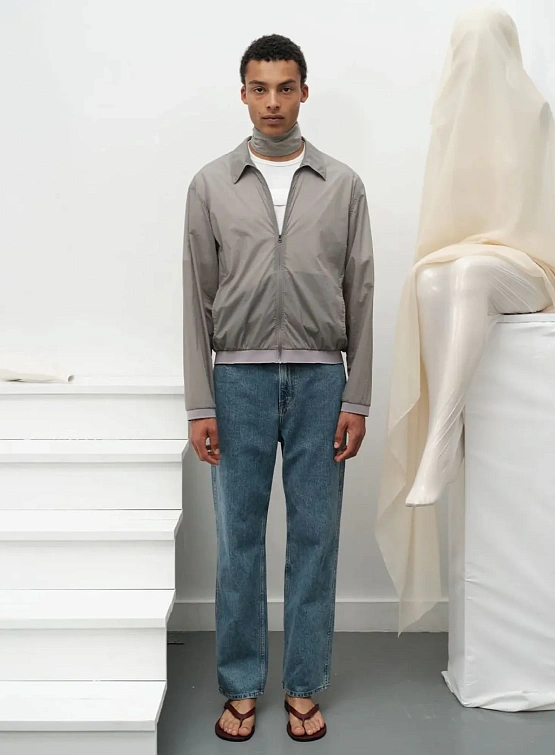 Джинсы AMOMENTO Mens Straight Fit Mid Blue