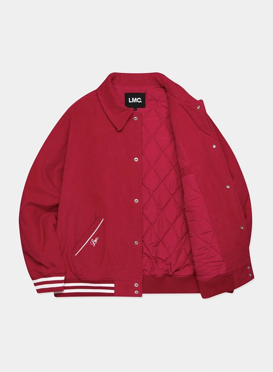 Бомбер LMC Coduroy Varsity Jacket Red
