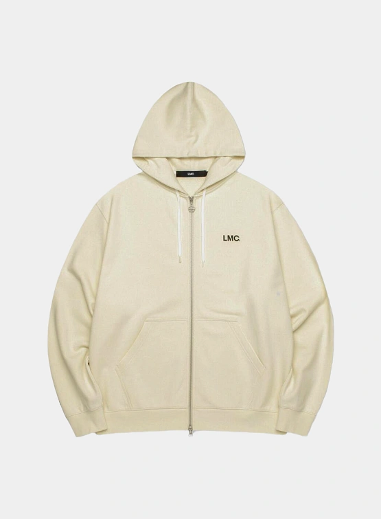 LMC OG Zip Up Hoodie Cream Lost Management Cities Studio Slow