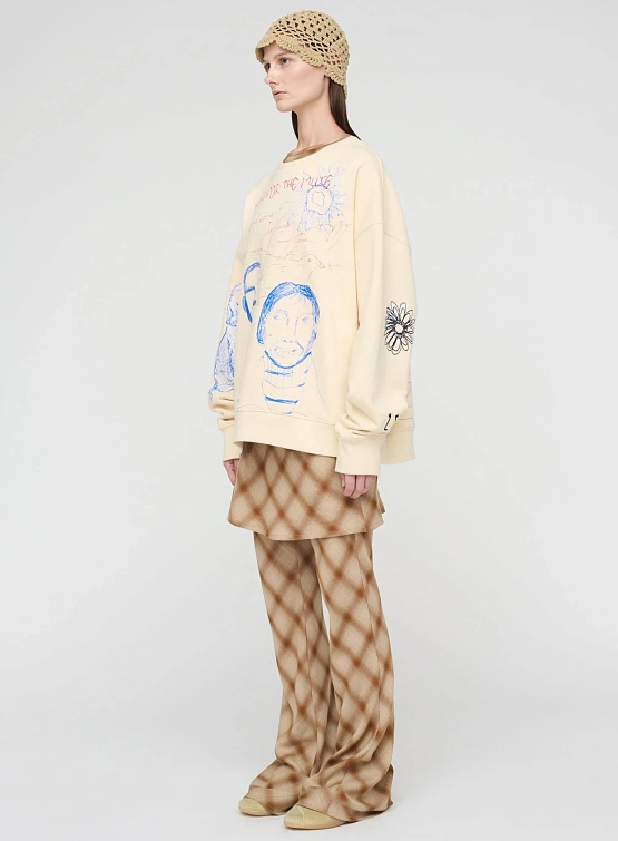 Свитшот Song for the Mute "Sketchbook" Relaxed Ivory