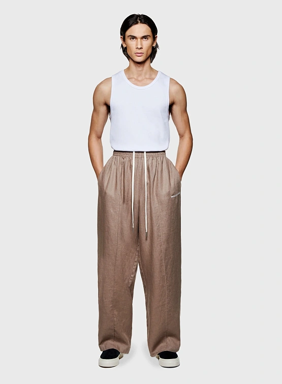 Брюки MKI MIYUKI ZOKU Linen Wide Leg Mushroom