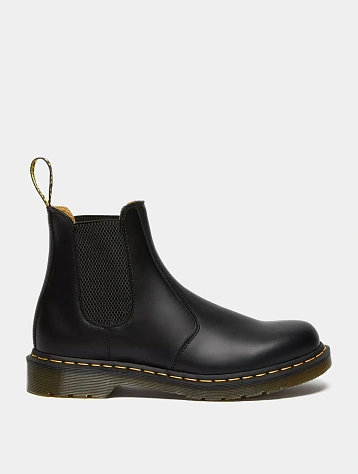 Челси Dr. Martens 2976 Yellow Stitch Smooth Leather Black