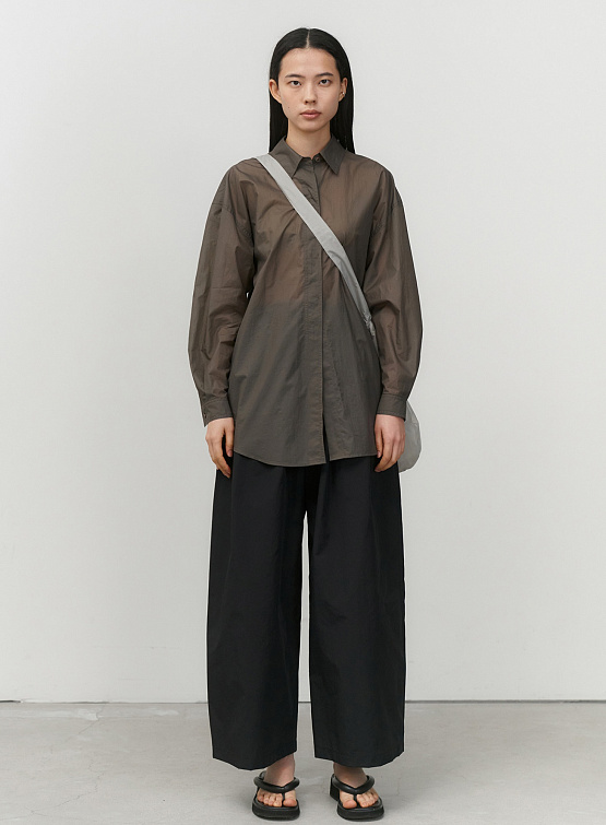 Женские брюки AMOMENTO Three Tuck Banding Black