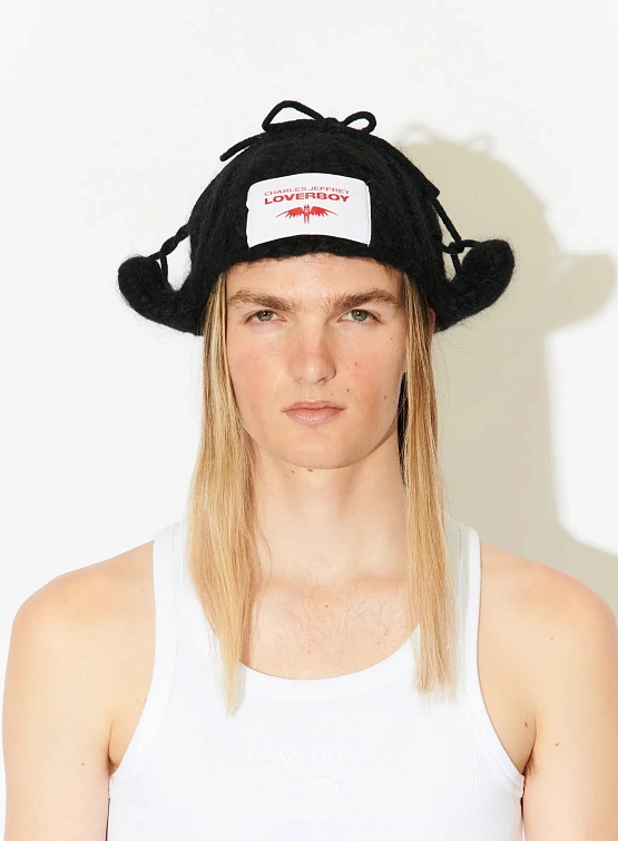 Шапка Charles Jeffrey Loverboy Chunky Aviator Black