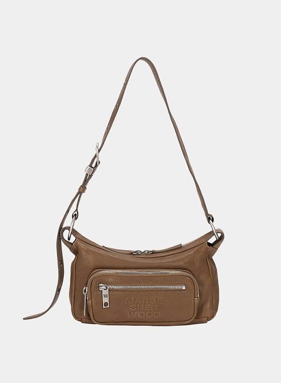 Женская сумка MARGESHERWOOD Outpocket Hobo Mini Vintage Camel