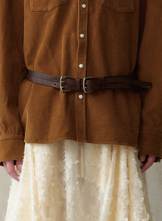 Ремень EPINGLER  2-Line Leather Brown