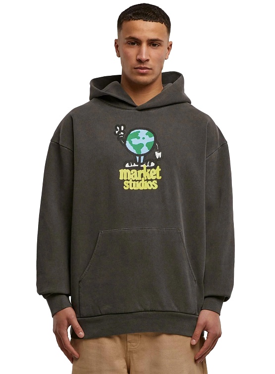 Худи MARKET World Peace Hoodie Washed Black