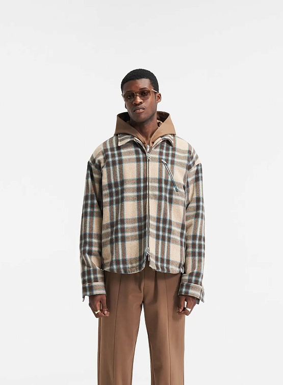 Овершот Represent Clo Heavy Zip Shirt Brown Check