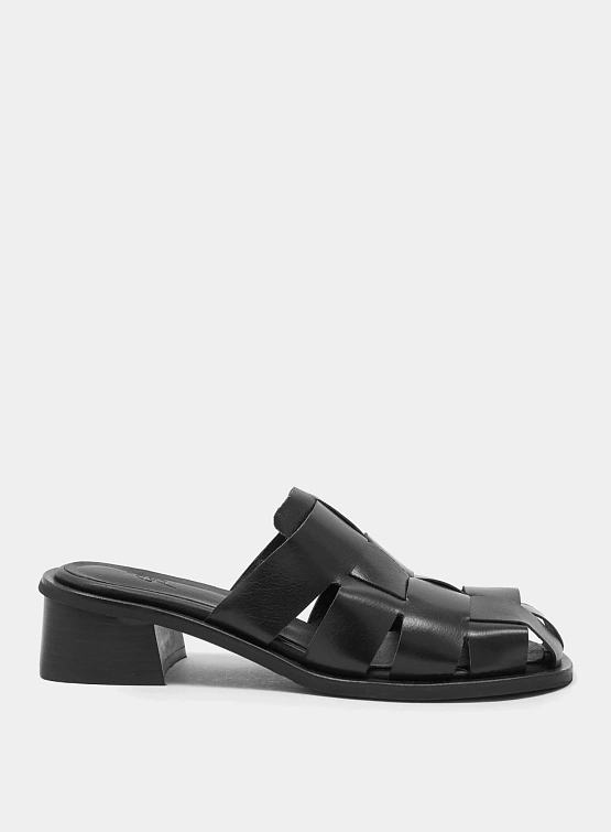 Женские сандалии EPINGLER Cube Heel Oil Black