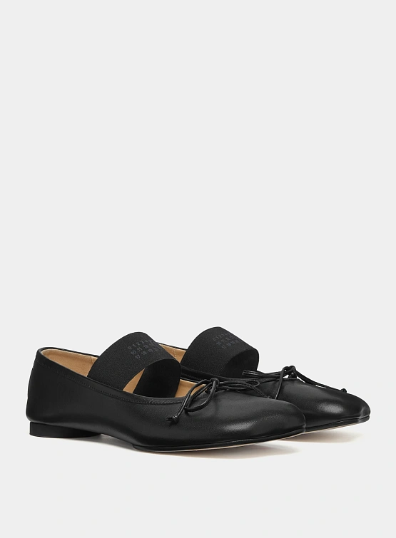 Женские балетки MM6 Maison Margiela Anatomic Ballerinas Black