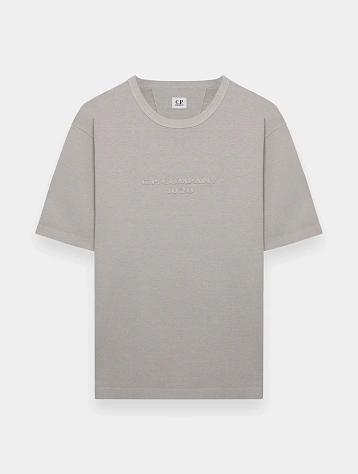 Футболка C.P. Company 1020 Jersey Logo Drizzle Grey