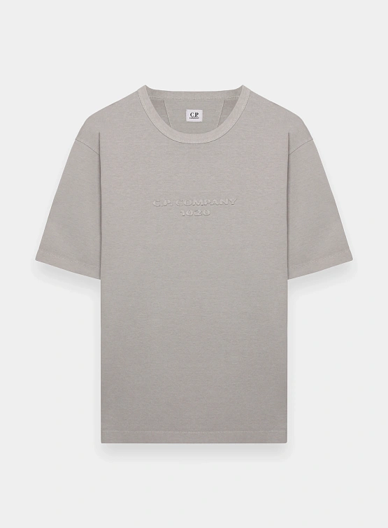 Футболка C.P. Company 1020 Jersey Logo Drizzle Grey