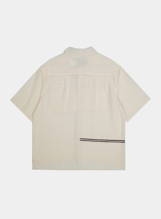 Рубашка Jungles Jungles Weave Trim Button Up Cream