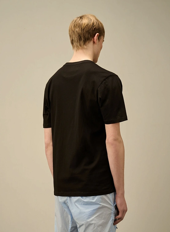 Футболка C.P. Company 30/1 Jersey Logo Patch Black