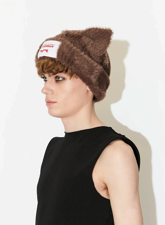 Шапка Charles Jeffrey Loverboy Fluffy Chunky Ears Brown