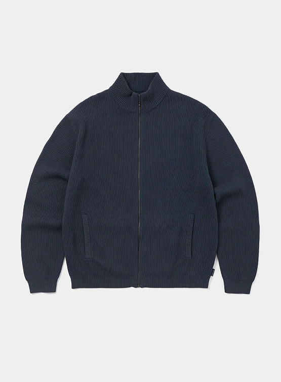 Кардиган thisisneverthat Washed Full Zip Cardigan Blue