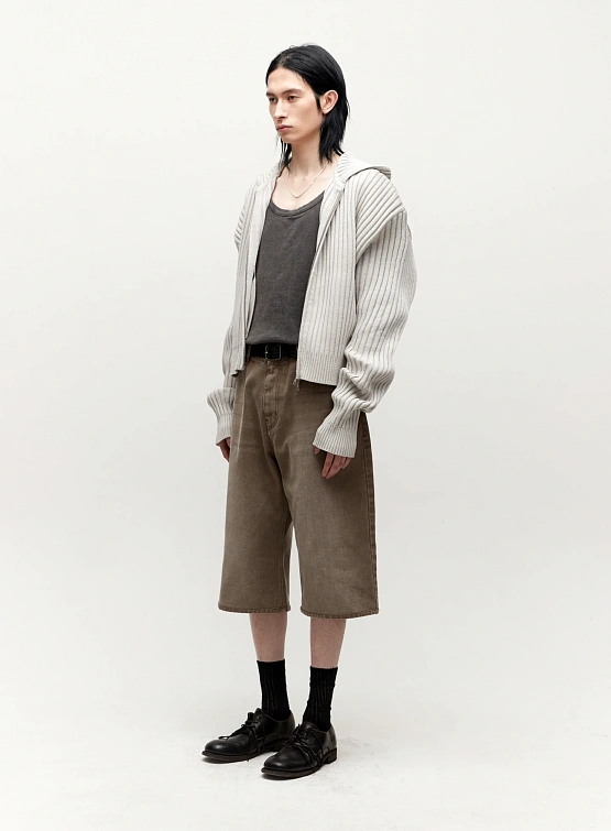 Кардиган COOR Piece Dyed Rib Knit Light Grey