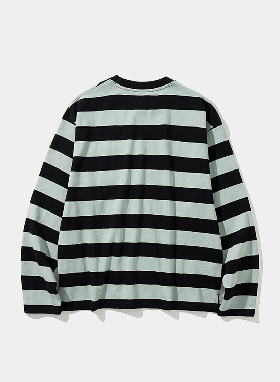 Лонгслив Uniform Bridge Naval Stripe Pocket L/S Tee Mint